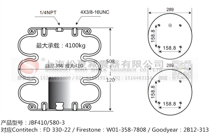 JBF410/580-3橡膠<a href='http://www.luiscisneros.com/' target='_blank'><u>空氣彈簧</u></a>